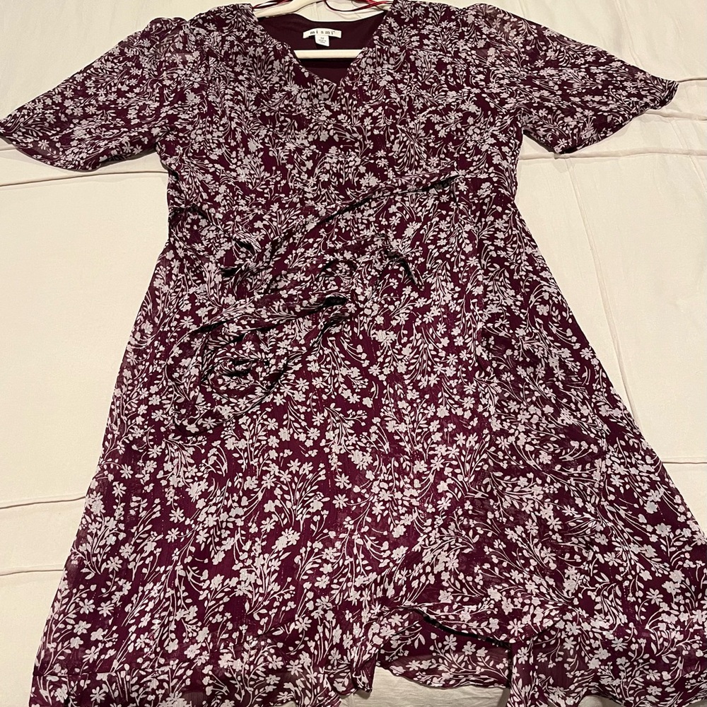 Miami Burgundy Floral Dress